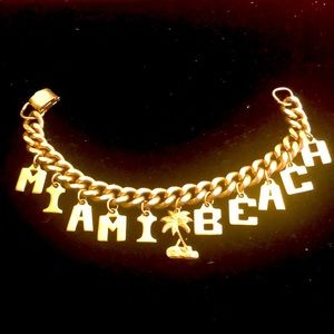 🌷VINTAGE ‘MIAMI BEACH’ CHARM BRACELET
